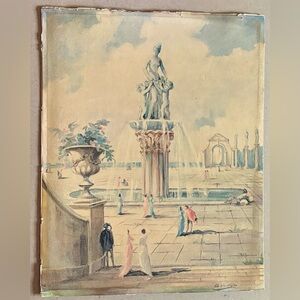 Piero Bortoluzzi Bianco (Italian, 1875 – 1937), 2 Watercolour on paper paintings